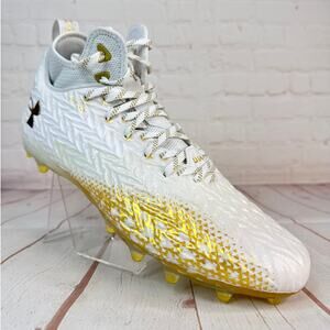 Under Armour Spotlight Clone 3.0 MC White Football Cleats Mens Sz 12 3026334-104